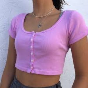 brandy melville zelly top in pink